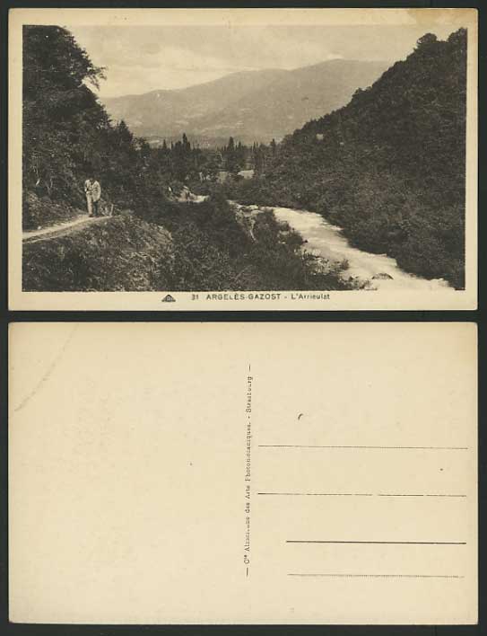 France Old Postcard ARGELES-GAZOST L'Arrieulat / River
