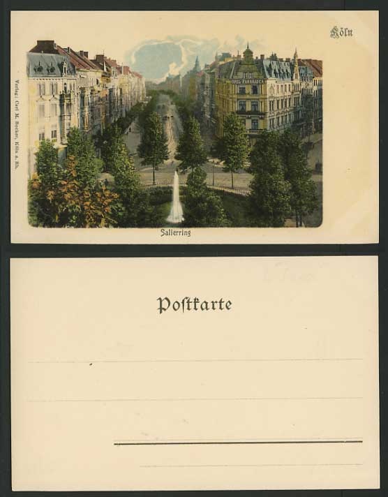 Germany Undivided Back Old Postcard COLOGNE Salierring