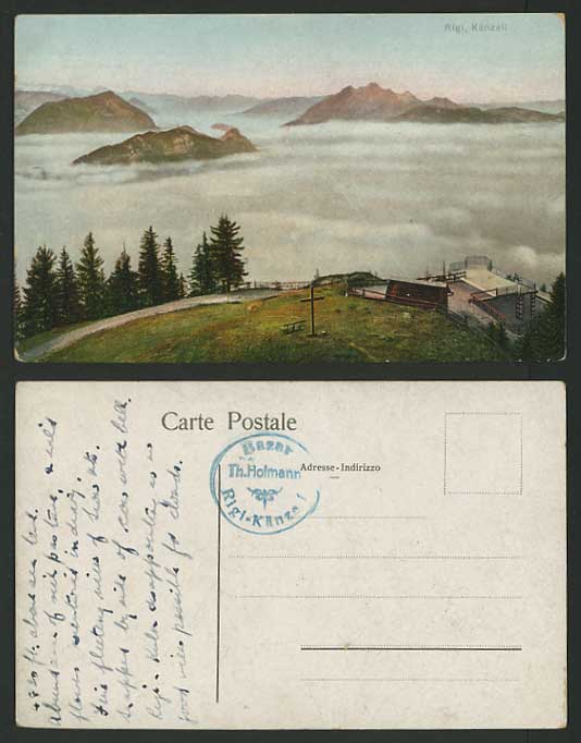 Switzerland Old Colour Postcard RIGI KAENZELI Cloud Sea