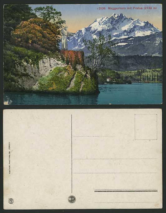 Switzerland Old Color Postcard MOUNT PILATUS Meggenhorn