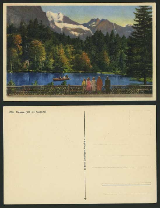 Switzerland Old Postcard LAKE BLAUSEE Blausee Kandertal