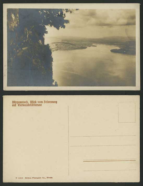 Switzerland Old R.P. Postcard LAKE LUCERNE Buergenstock
