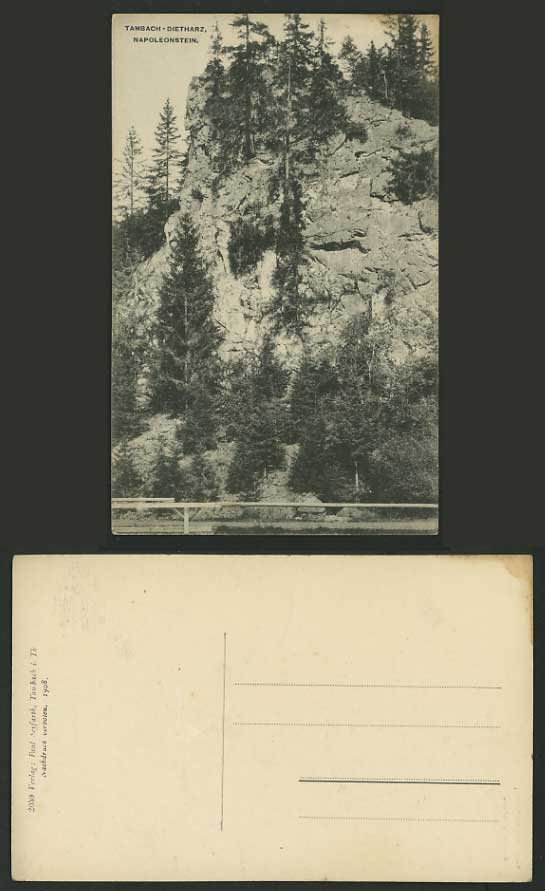 Germany Old B/W Postcard TAMBACH-DIETHARZ Napoleonstein