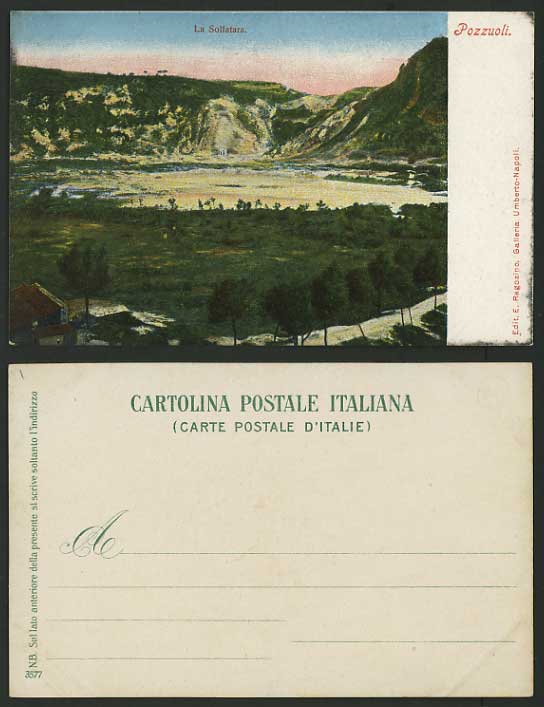 Italy Old Colour Tinted Postcard POZZUOLI La Solfatara