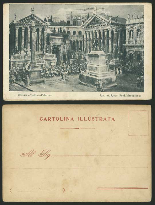 Italy Undivided Old Postcard Castore e Polluce-Palatino