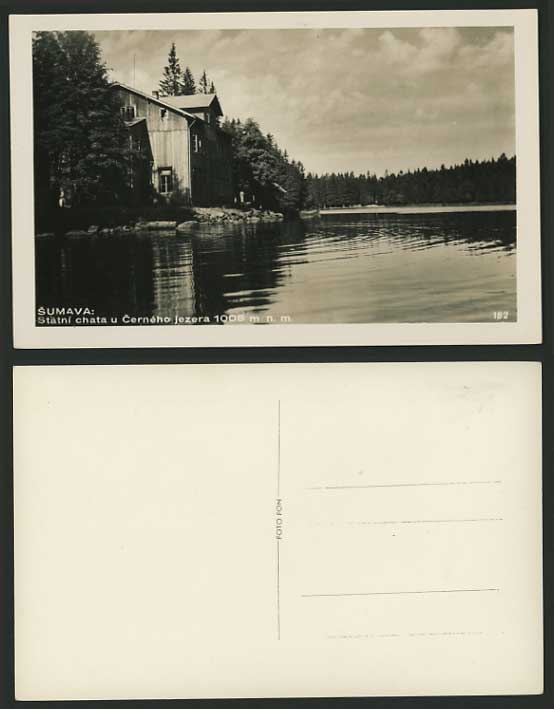 Czechoslovakia Old Photo Postcard SUMAVA Lake, Cottage