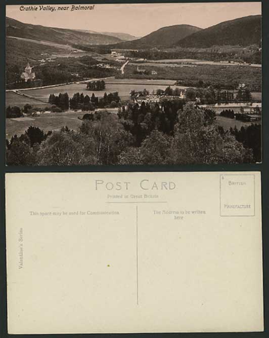 Aberdeenshire Old R.P. Postcard CRATHIE VALLEY Balmoral
