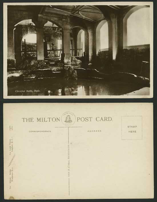 Somerset Old Milton Photo Postcard - BATH Circular Bath
