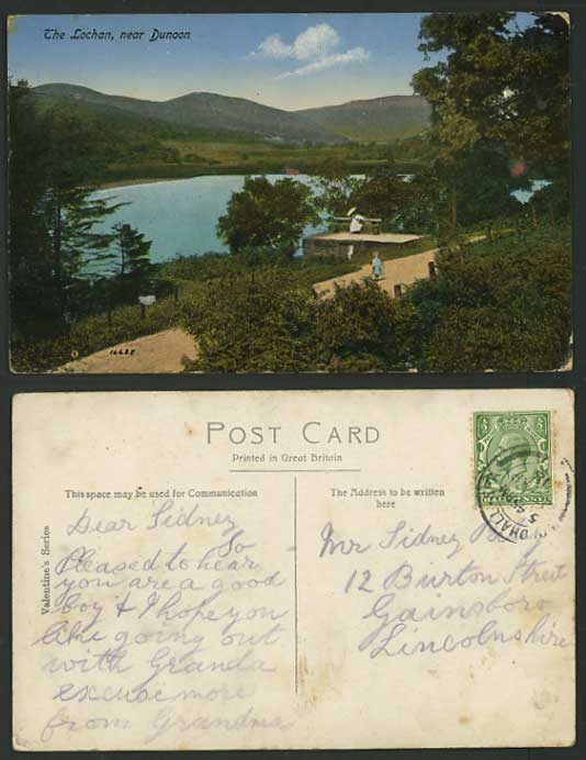 Argyll and Bute 1915 Old Postcard DUNOON The Lochan