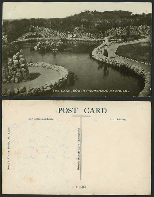 Lancashire Old R.P. Postcard ST. ANNE'S-ON-SEA The Lake