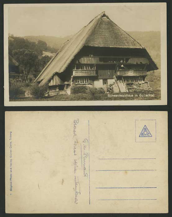 Germany Old Real Photo Postcard BLACK FOREST, Gutachtal