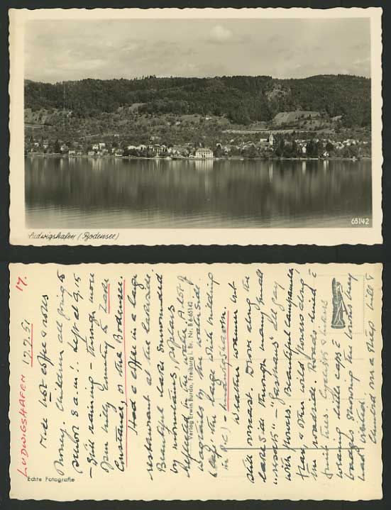 Germany Old Photo Postcard LAKE CONSTANCE Ludwigshafen