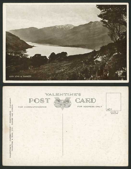 Argyllshire Old Real Photo Postcard LOCH LONG Tighness