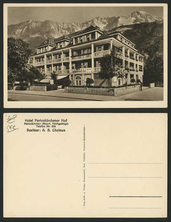 Germany Old RP Postcard GARMISCH - PARTENKIRCHEN HOTEL