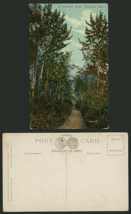 Canada Old Coloured Postcard EDMONTON In the Woods ALTA