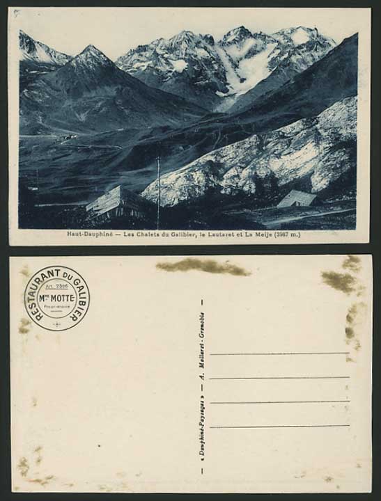 France Old Postcard Chalets du Galibier - HAUT-DAUPHINE