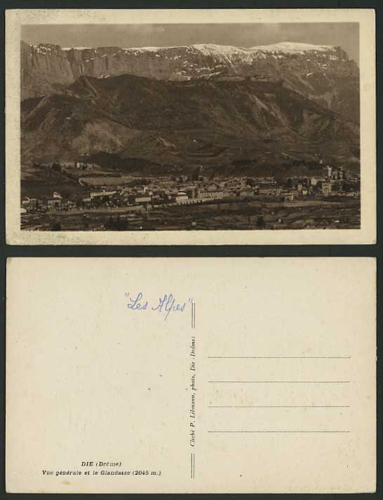 France Old B/W Postcard Die Drome GLANDASSE Mountains