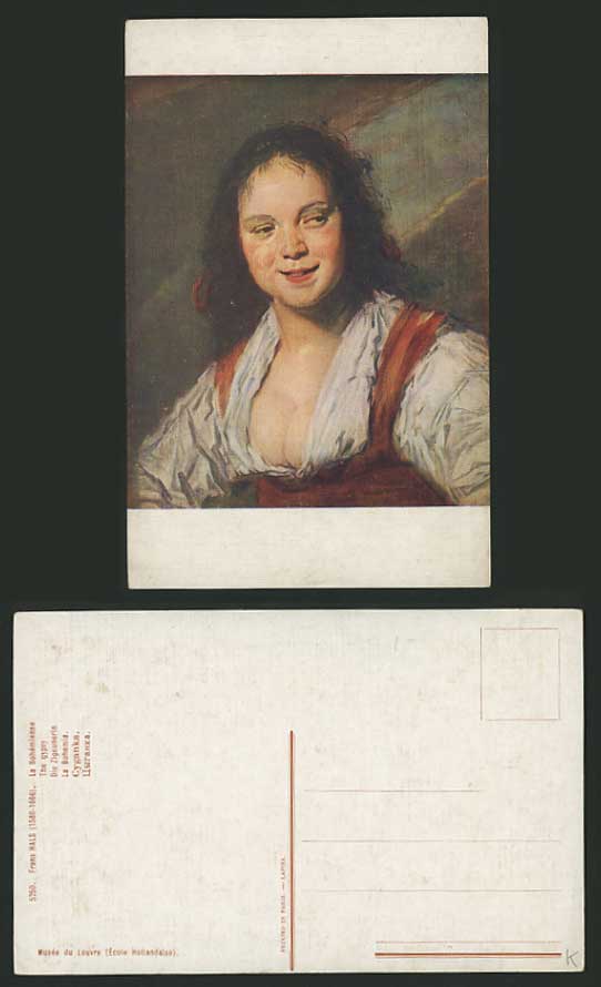 Frans Hals Artist Drawn Old Coloured Postcard THE GYPSY