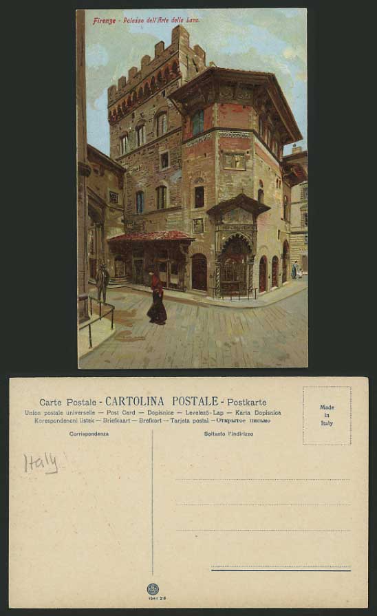 Italy Old Postcard FLORENCE Palazzo del Arte della Lana