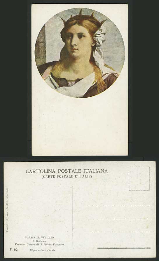 Artist Drawn Old Colour Postcard Italy VENICE S Barbera