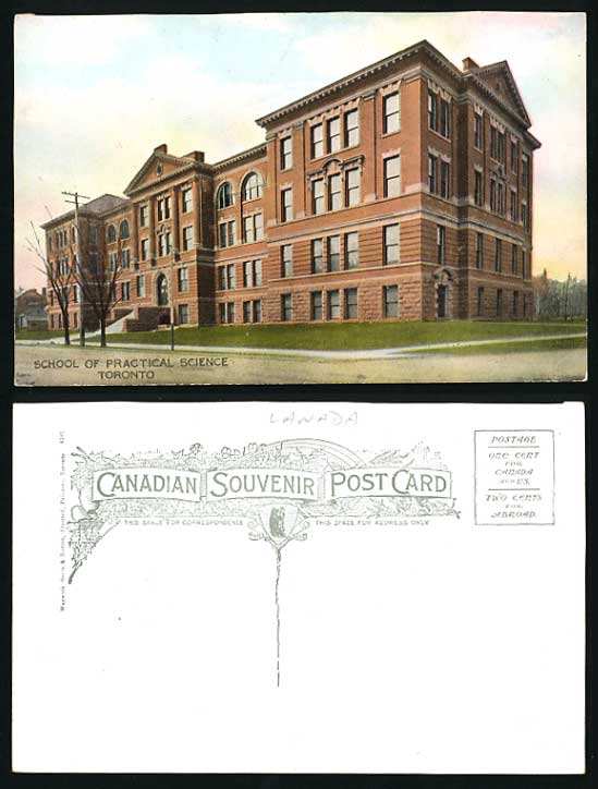 Canada Old Postcard TORONTO School of Practical Science