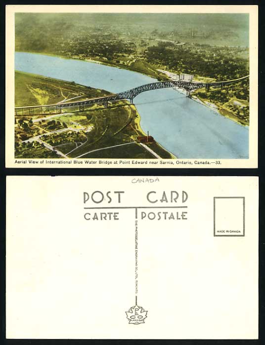 Canada Old Colour Postcard ONTARIO - Blue Water Bridge
