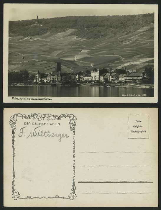 Germany Old Photo Postcard - RUEDESHEIM Nationaldenkmal