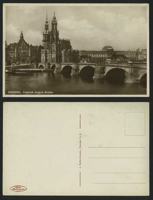 Germany Old Postcard DRESDEN Friedrich-August-Bruecke