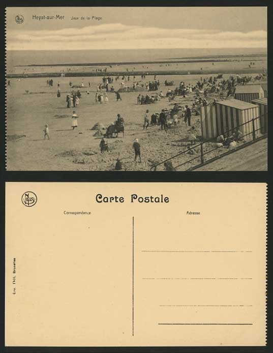 Belgium Old Postcard HEYST SUR MER Jeux de Plage Beach