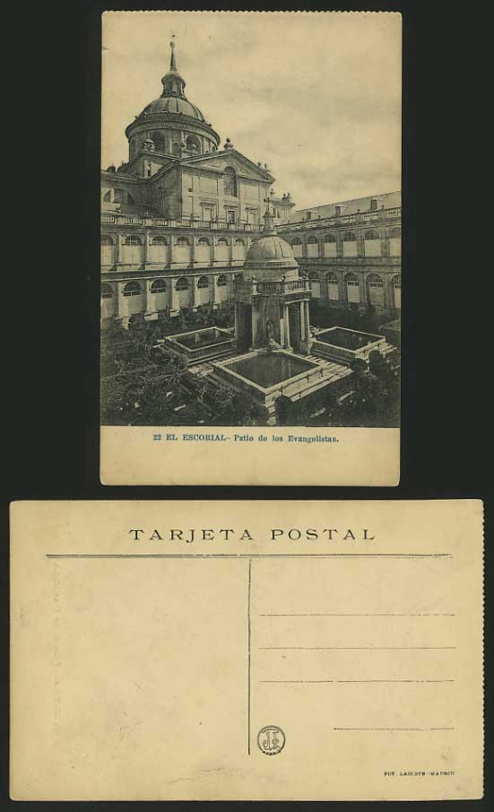 Spain Old Postcard EL ESCORIAL - Patio de Evangelistas