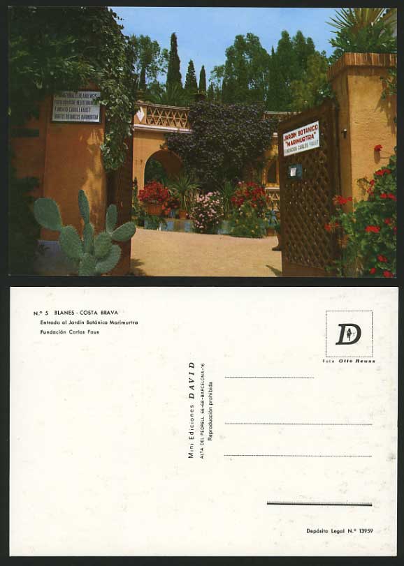 Spain Colour Postcard COSTA BRAVA Blanes Cactus Gardens