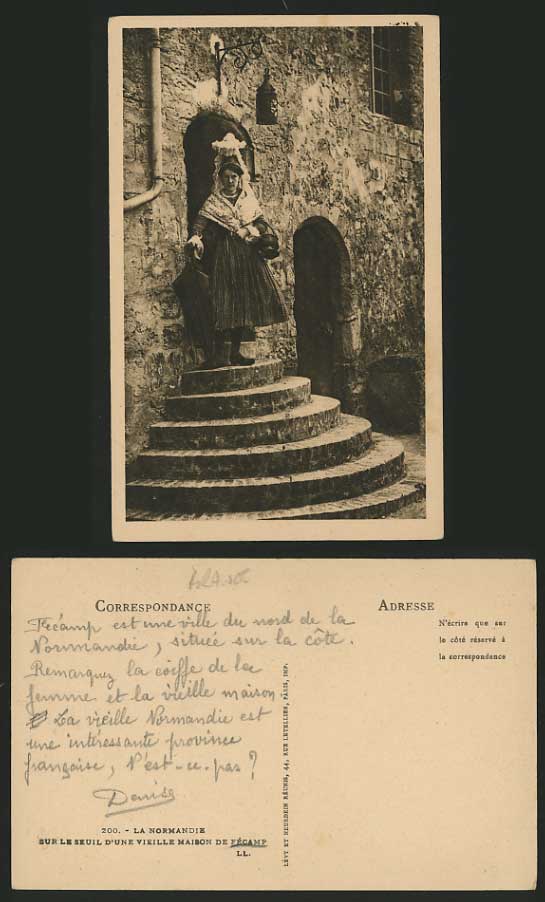 France Old Postcard FECAMP Upper Normandy Woman Costume