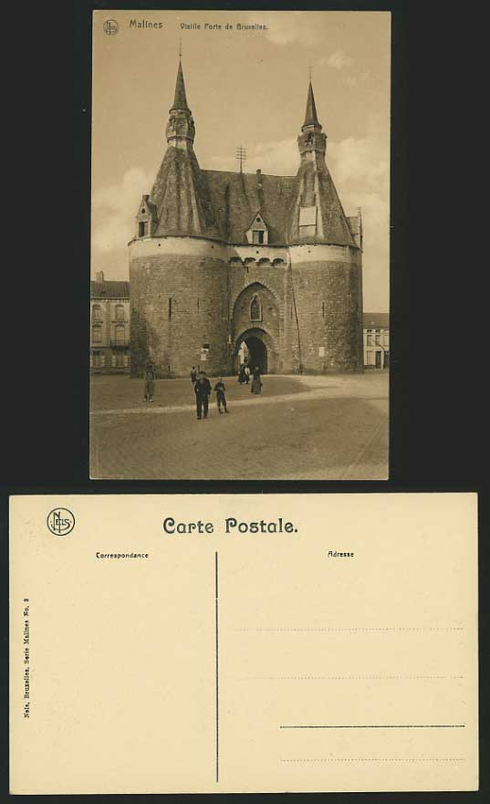 Belgium Old Postcard MECHELEN Vieille Porte d Bruxelles