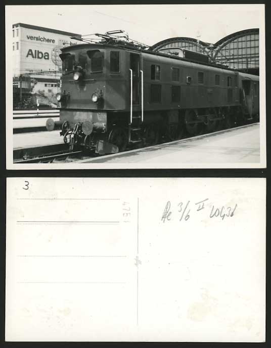 TRAIN at Railway Station Old Postcard - Versichere Alba