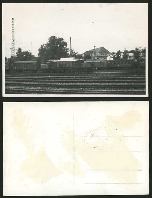 Freight Trains Old Real Photo Postcard Railroad / TRAIN