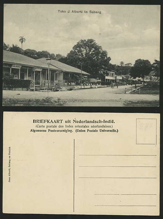 D.E.I. Indonesia Old Postcard TOKO J. ALBERTI TE SABANG