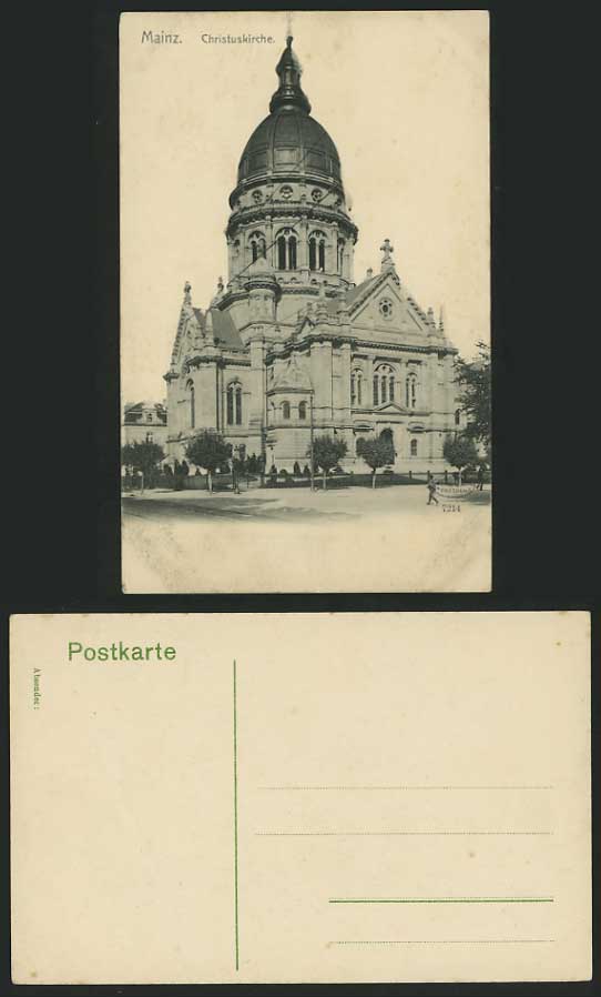 Germany Old B/W Postcard MAINZ Christuskirche - Church