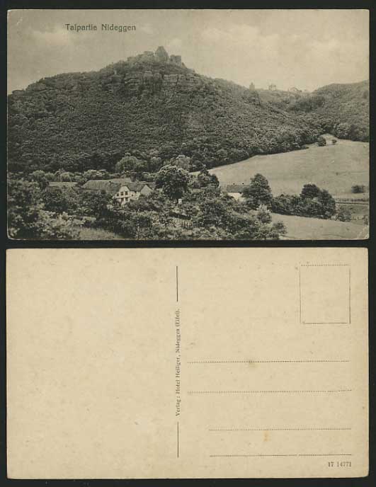 Germany Old B/W Postcard - NIDEGGEN Talpartie Panorama
