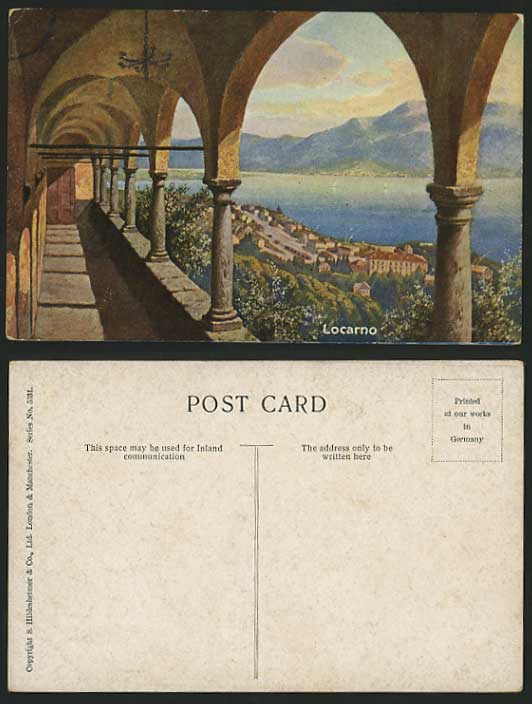 Switzerland Old Colour Postcard LOCARNO Lake Mountains