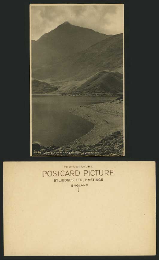 Wales Old Judges' Postcard LLYN LLYDAW Snowdon Mountain
