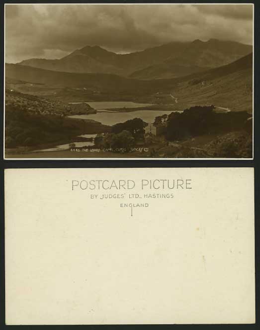 Wales Old Judges' Photo Postcard CAPEL CURIG The Lakes