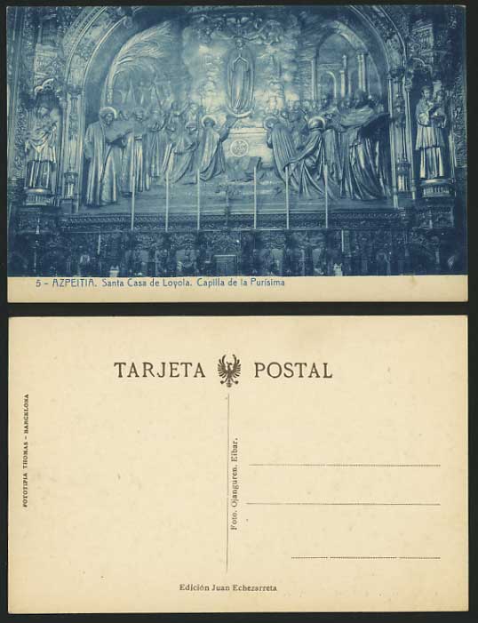 Spain Old B/W Postcard AZPEITIA - Santa Casa de Loyola