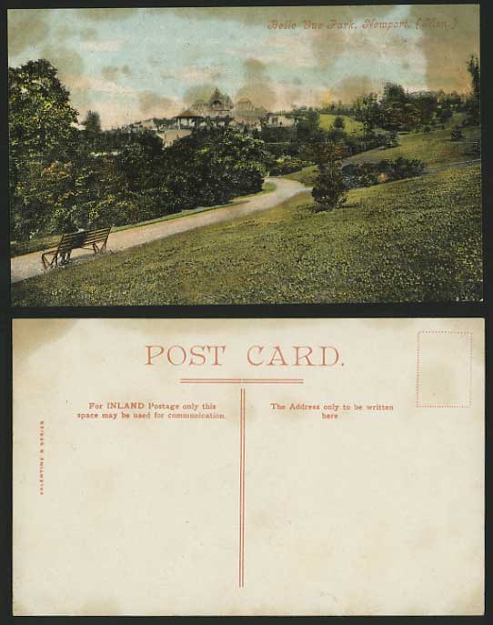 Monmouthshire Old Color Postcard NEWPORT Belle Vue Park