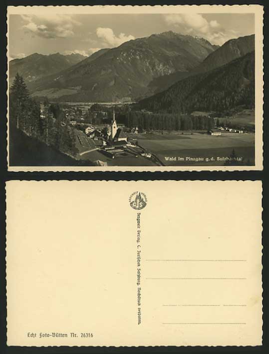 Austria Old RP Postcard PINZGAU Sulzbachtal CHURCH Wald