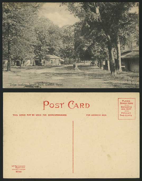 USA Old Postcard Drive Look South BLADON HOTEL