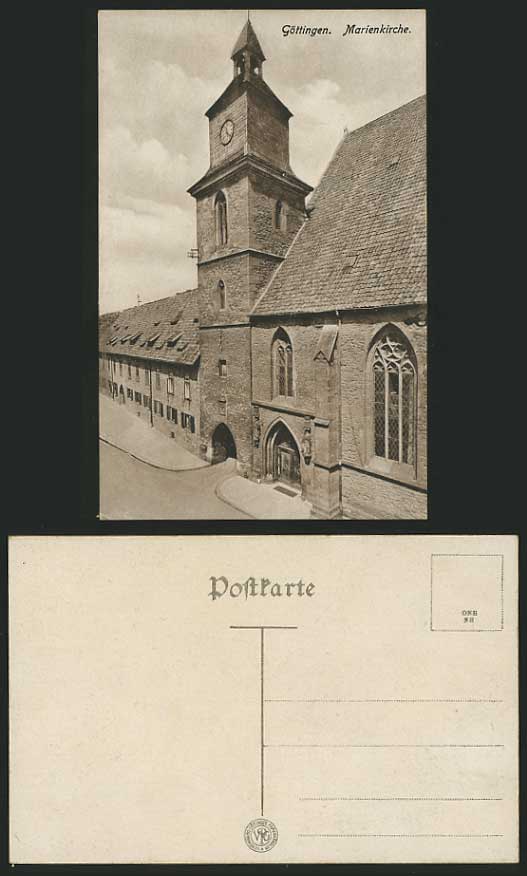 Germany Old B/W Postcard GOETTINGEN Marienkirche Church