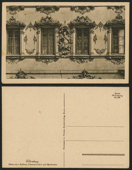 Germany Bavaria Old Postcard - WURZBURG Haus zum Falken