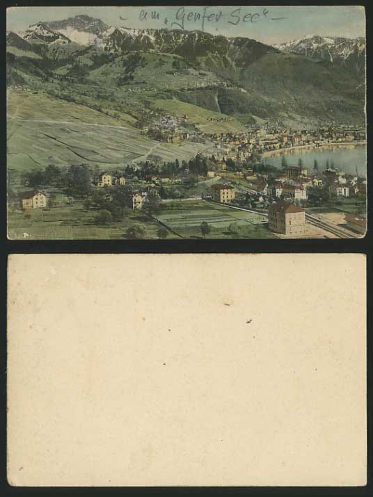 Switzerland Old Card - LAKE GENEVA - Genfersee Railways