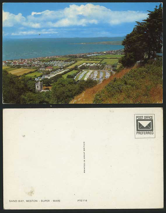 Somerset Old Colour Postcard WESTON-SUPER-MARE Sand Bay