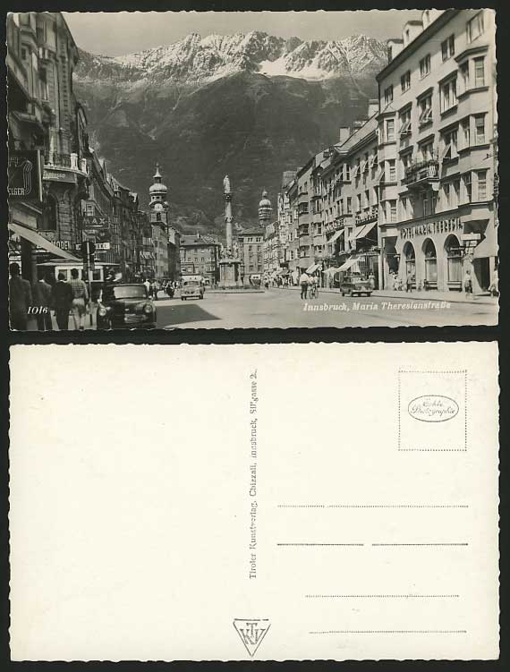 Innsbruck Old Postcard MARIA THERESIENSTRASSE - BICYCLE